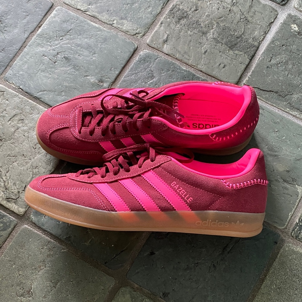 Adidas Fuchsia and Burgundy Sneakers - Picture 2 of 4